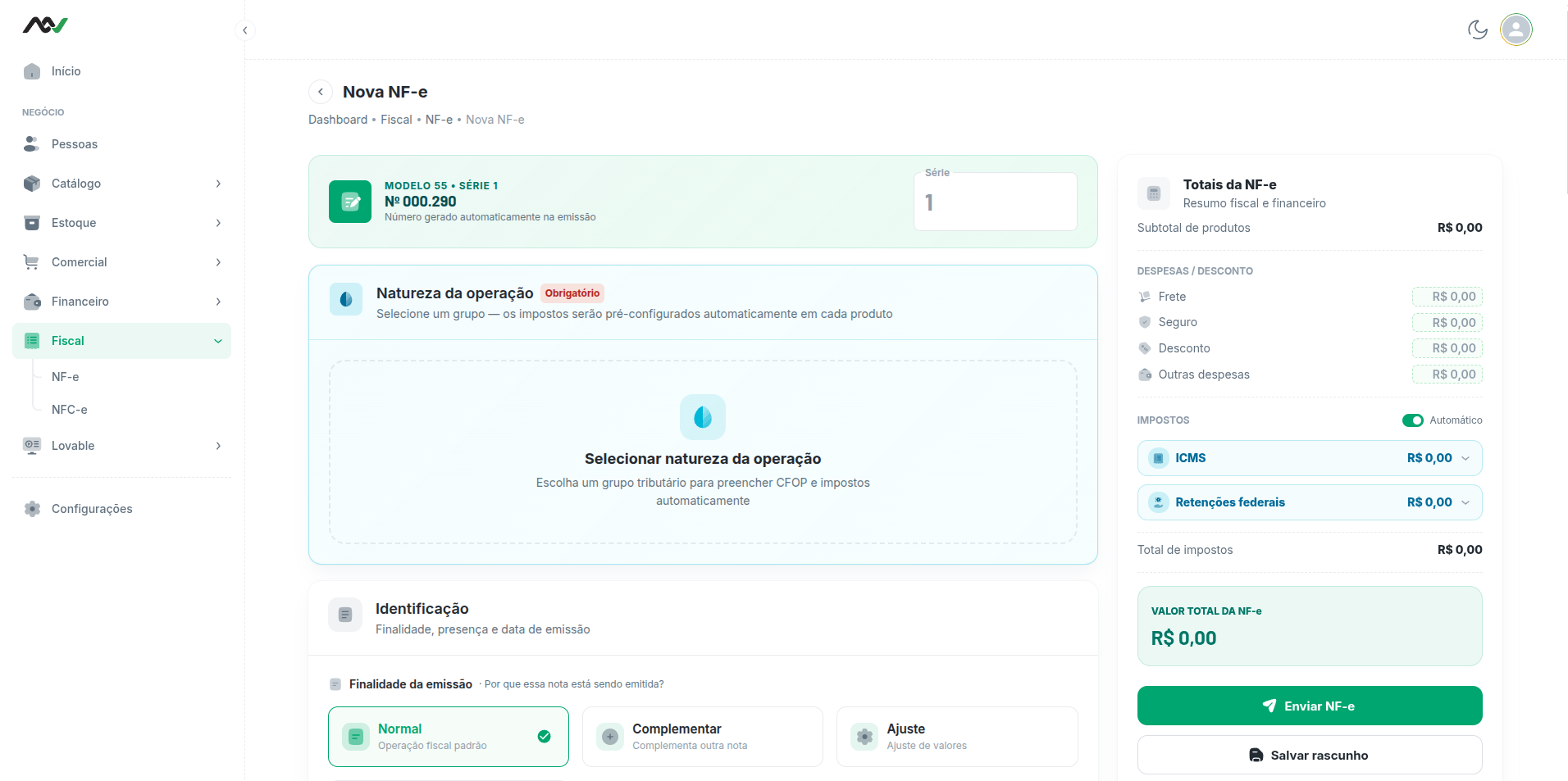 Prévia de Mavvo ERP — SPA de Gestão Empresarial