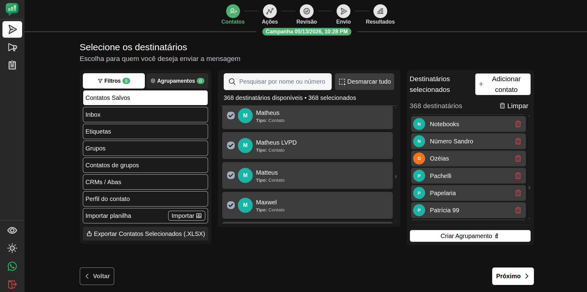 Prévia de Sender Up (Watidy) — Automação SaaS para WhatsApp